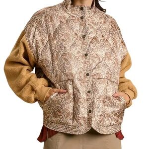 BRAND NEW WITH TAGS! UMGEE PAISLEY QUILTED BOMBER JACKET